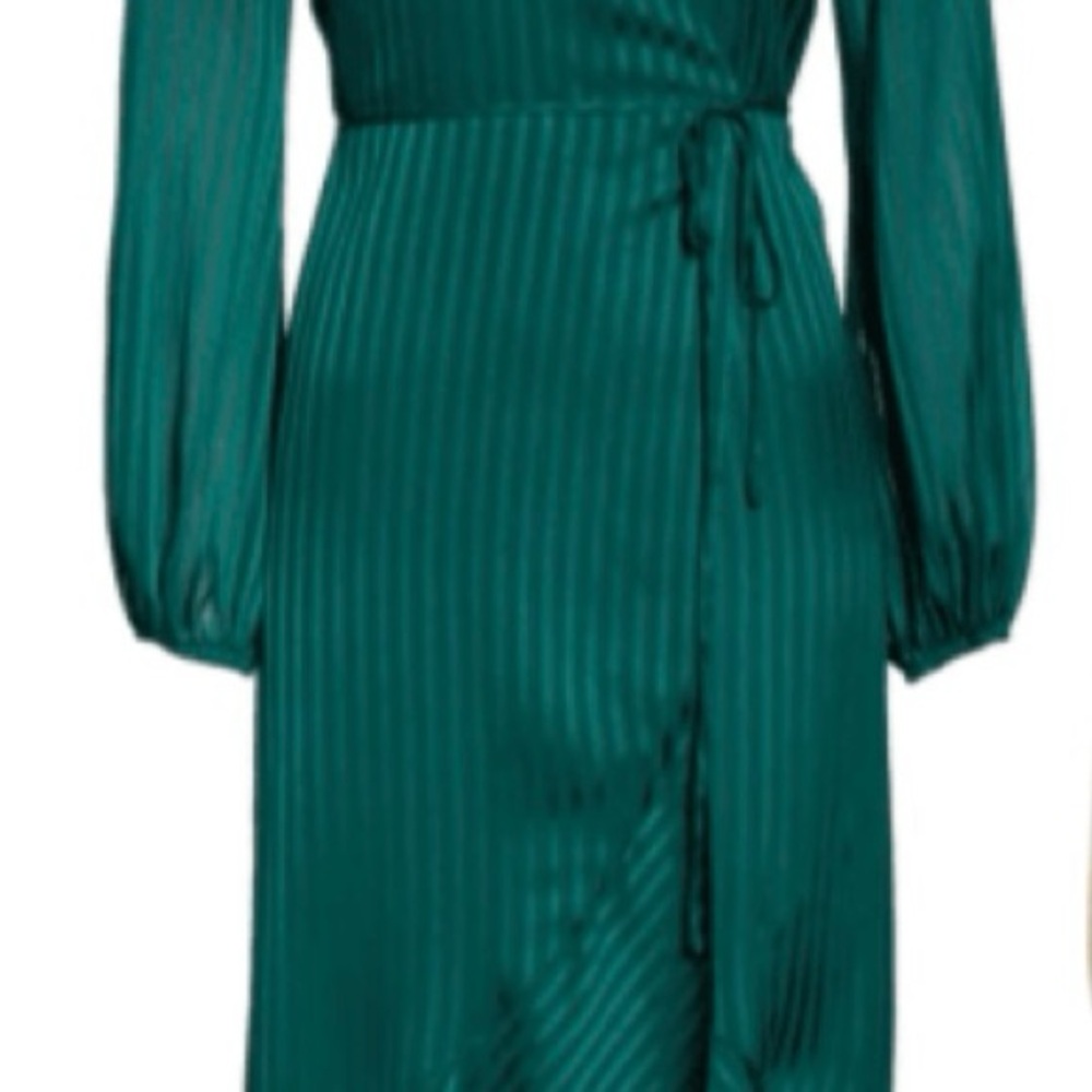Bardot Emerald Mirela Wrap Midi Dress Size 8/M